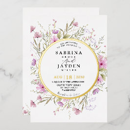 Dourado Casamento Floral Selvagem, Rosa-Rosa-Esbra