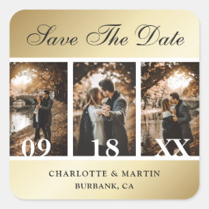 Dourado Casamento Salve Os Adesivos De Fotografias