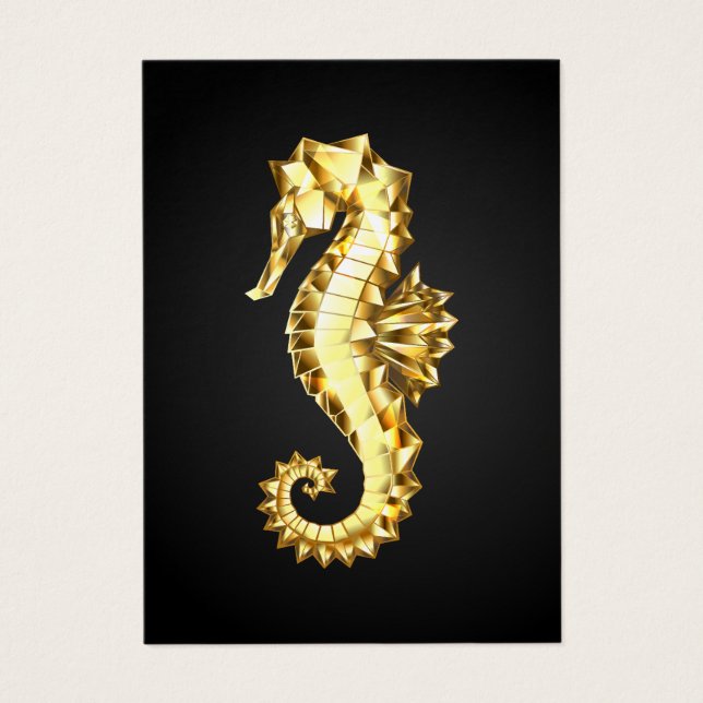 Dourado Cavalo de Mar Poligonal (Frente)
