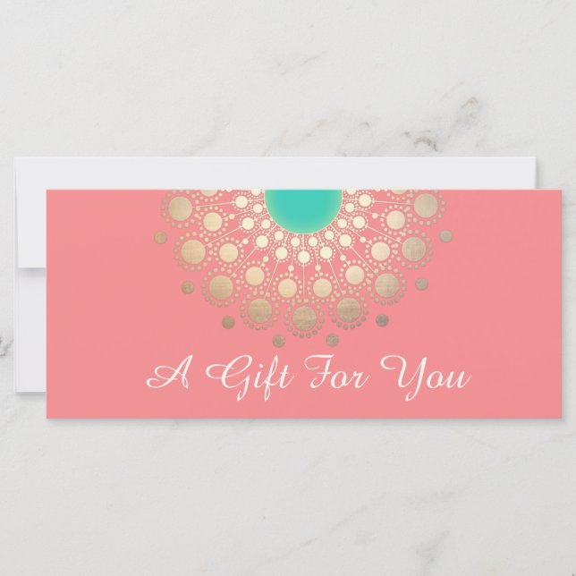 Dourado Certificado de Presente de Spa e Salão Ros (Frente)