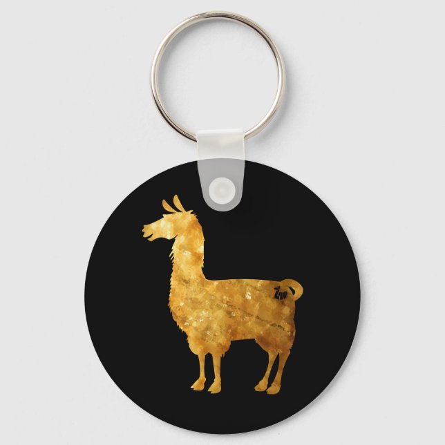 Dourado Chaveiro de Llama (Frente)