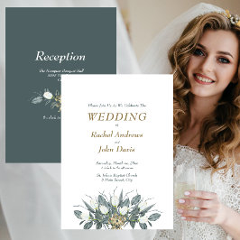 Dourado com Tulipas Brancas de Convite para Casame