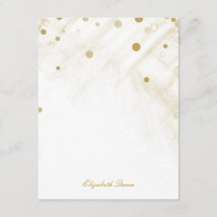 Dourado Confetti Glitter Pontos Lista de Convite