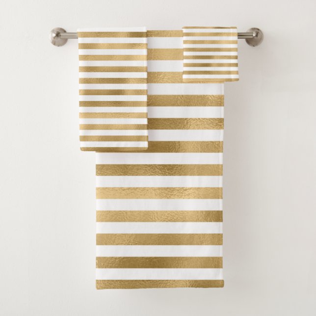 Dourado Conjunto de Bandas Banheiras de Stripes Co (Insitu)