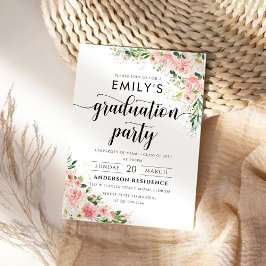 Dourado Convite à Festa de formatura Rosa Rosa Ros