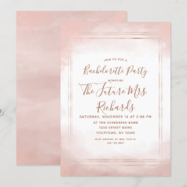 Dourado Convite para Festas de solteira Rosa Cor-d