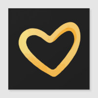 Dourado coração sobre fundo negro