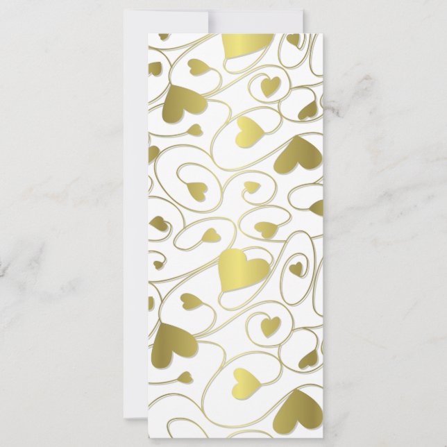 Dourado corações encaracolados (Frente)