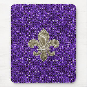 dourado de lys, efeito sequencial roxo mousepad