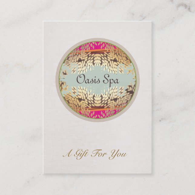 Dourado deixa um certificado de bondade de salão e (Frente)