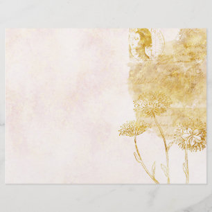 Dourado e creme de papel flexível