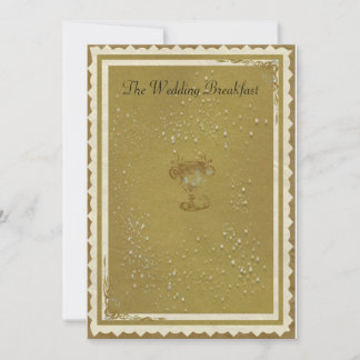 Dourado e creme o café da manhã de casamento