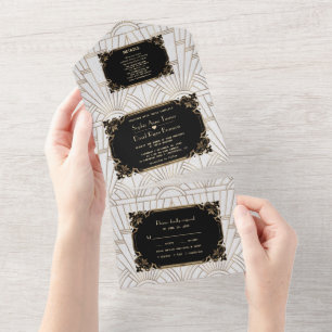 Dourado Excelente de Arte Branca Deco Gatsby Casam