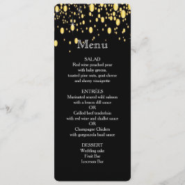Dourado, Faux Foil Bubbles, Na moda, Menu Personal