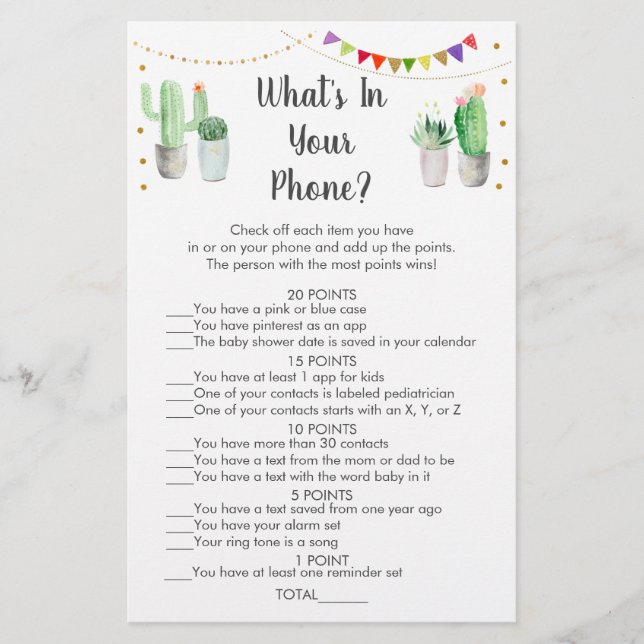 Dourado Fiesta Cactus O que há no seu jogo de tele (Frente)