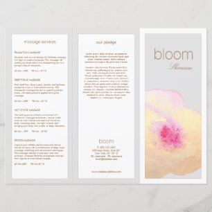 Dourado Floral Skype Spa TriFold Brochura