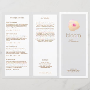 Dourado Floral Skype Spa TriFold Brochura