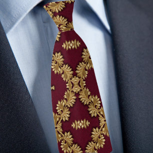 Dourado formal e gravata do padrão Ruby