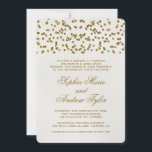 Dourado Glamor Glitter Confetti Convite para Casam<br><div class="desc">Este design de convite de casamento moderno e na moda, de The Spotted Olive™, apresenta uma imagem de pontos de confetti de aparência dourada e ousada em uma imagem de fundo com uma textura leve. Personalize facilmente os detalhes do evento clicando no botão "Personalizar". NOTA: ESTE DESIGN APRESENTA UMA IMAGEM...</div>