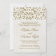 Dourado Glamor Glitter Confetti Convite para Casam (Frente)