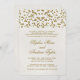 Dourado Glamor Glitter Confetti Convite para Casam (Frente/Verso)