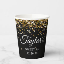 Dourado Glitter Black Sweet 16