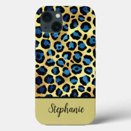 Dourado Glitter Blue Leopard