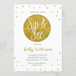 Dourado gole e consulte Convite