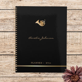 Dourado Horn Elegant Music 2026 - Planejador Anual