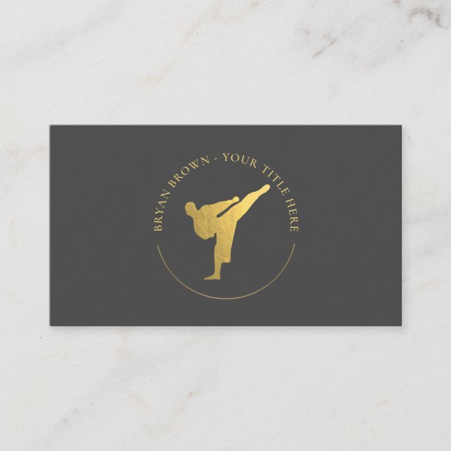 Dourado Kickboxing - Cartão de visita de logotipo  (Frente)