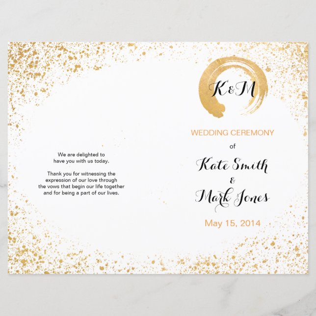 Dourado Leaf Spray Ceremony Program (Frente)