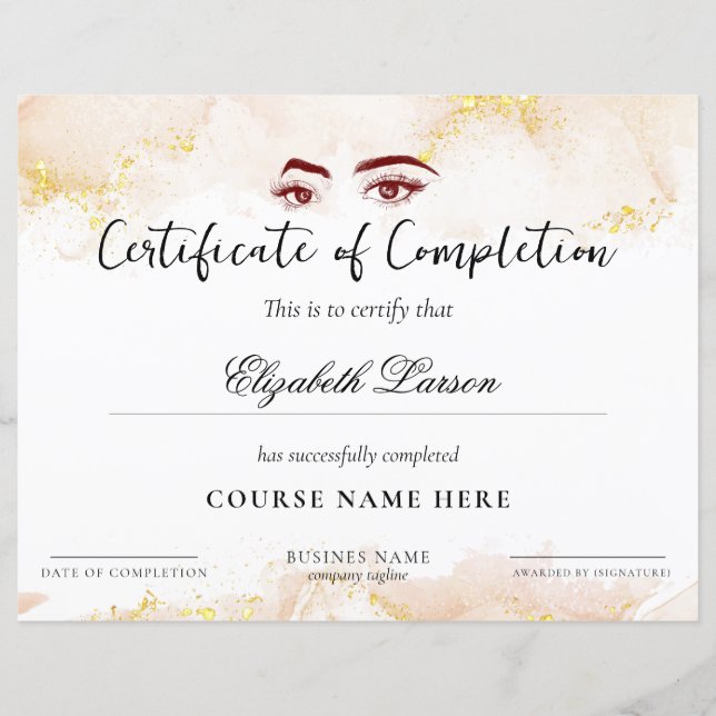 Dourado Líquido rosa de conclusão do curso de domí (Frente)