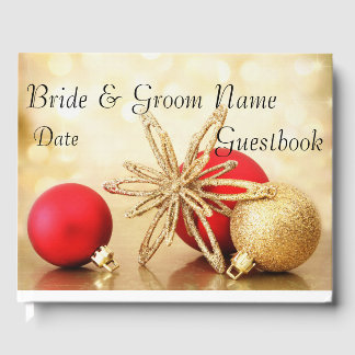 Dourado Livro Convidado de Casamento de Natal de i