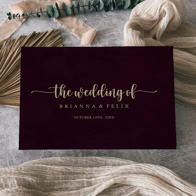 Dourado livro convidado sobre caligrafia da Burgun (Criador carregado)