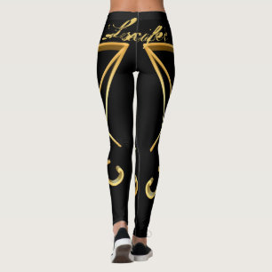 Dourado Luciferian Sigil do Lúcifer Pagan Leggings