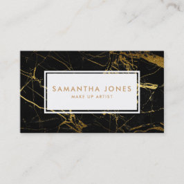 Dourado mármore negro maquiando Cartões de visitas