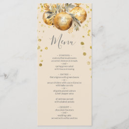 Dourado Menu Casamento de Natal Beige