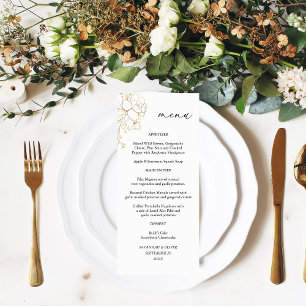 Dourado Menu de Altura Floral Linda