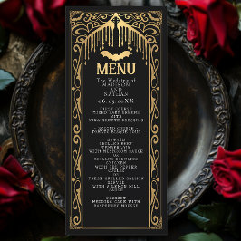 Dourado Menu de Casamento da Catedral de Vampiro G