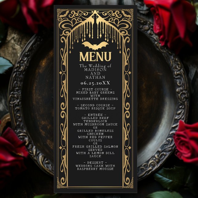 Dourado Menu de Casamento da Catedral de Vampiro G (Criador carregado)