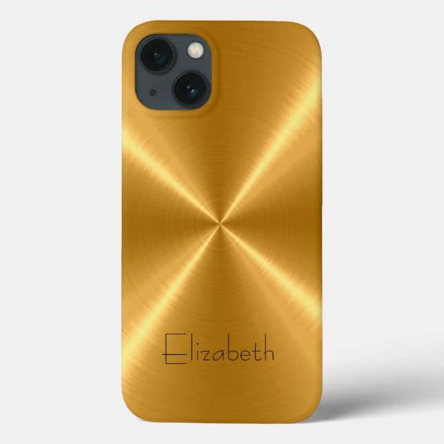 Dourado metal de aço inoxidável (Verso)