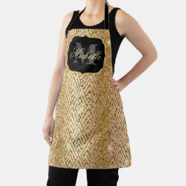 Dourado Metálico e Brilho Glam Art Deco