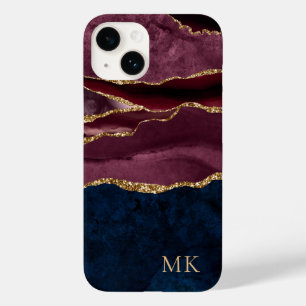 Dourado moderno, Borgonha e Marinho Marble Agate