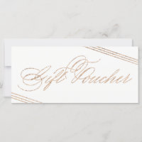 Dourado moderno Voucher 50 para fotografia