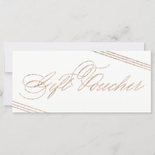 Dourado moderno Voucher 50 para fotografia