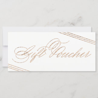 Dourado moderno Voucher 50 para fotografia