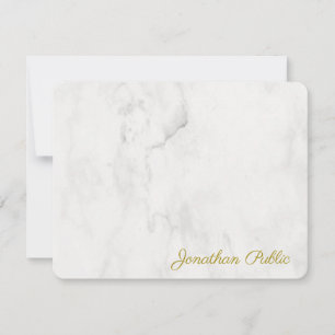 Dourado Monograma Script Elegante Marble Modelo