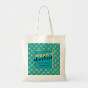 Dourado Natal Azul Moderno - Bolsa de Orçamento