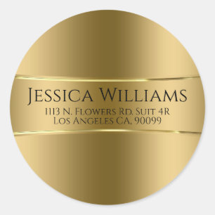 Dourado no adesivo redondo clássico Dourado
