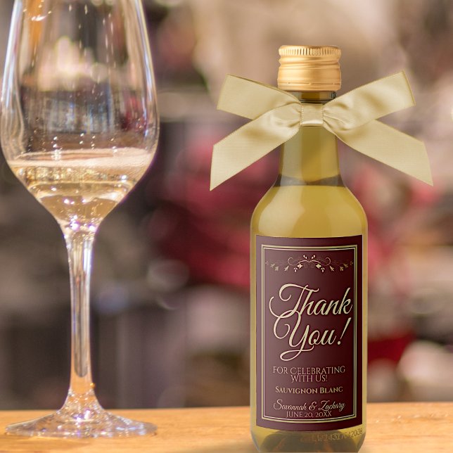 Dourado no Casamento Auburn Brown Mini Obrigado (Criador carregado)